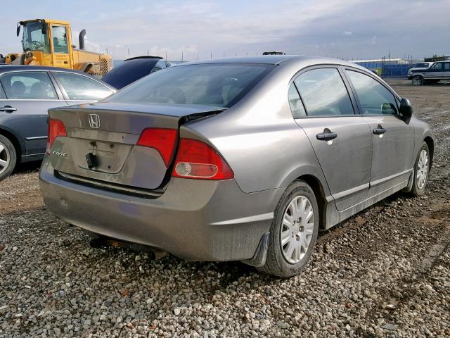 2HGFA15277H012273 - 2007 HONDA CIVIC DX GRAY photo 4