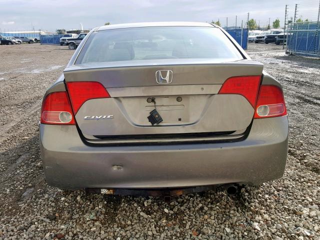 2HGFA15277H012273 - 2007 HONDA CIVIC DX GRAY photo 9