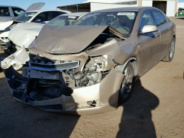 1G1ZH57B084199973 - 2008 CHEVROLET MALIBU 1LT GOLD photo 2