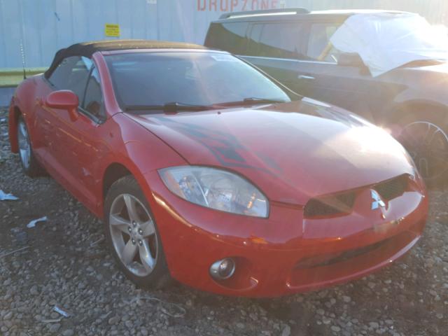 4A3AL25F67E038668 - 2007 MITSUBISHI ECLIPSE SP RED photo 1