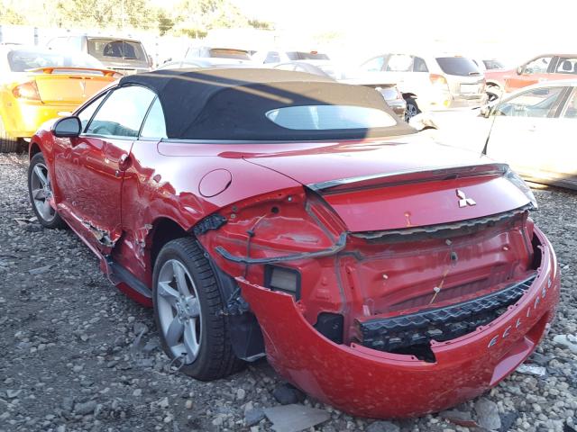 4A3AL25F67E038668 - 2007 MITSUBISHI ECLIPSE SP RED photo 3