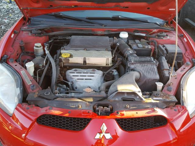 4A3AL25F67E038668 - 2007 MITSUBISHI ECLIPSE SP RED photo 7