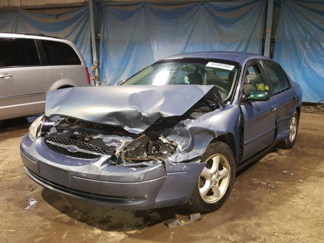 1FAFP55U2YA249930 - 2000 FORD TAURUS SES BLUE photo 2