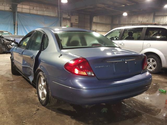 1FAFP55U2YA249930 - 2000 FORD TAURUS SES BLUE photo 3