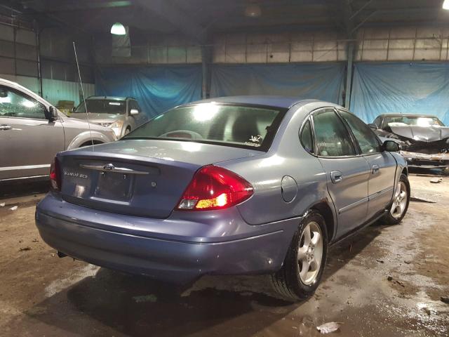 1FAFP55U2YA249930 - 2000 FORD TAURUS SES BLUE photo 4