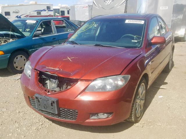 JM1BK32F681152411 - 2008 MAZDA 3 I BURGUNDY photo 2