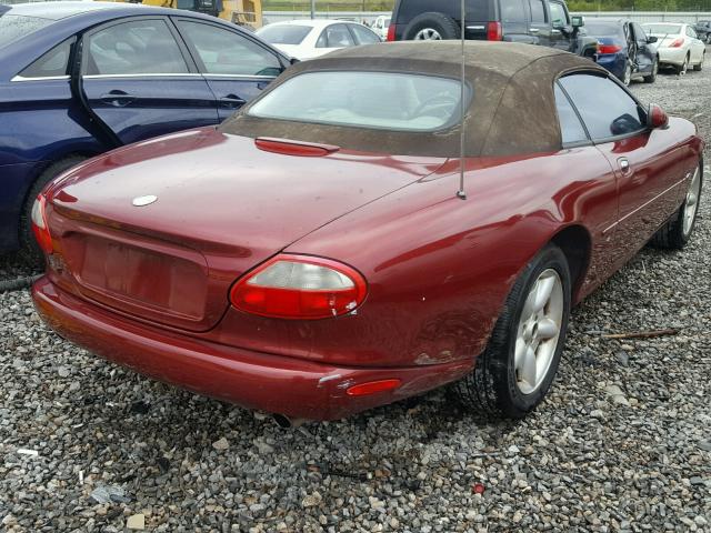 SAJGX2248WC030121 - 1998 JAGUAR XK8 BURGUNDY photo 4