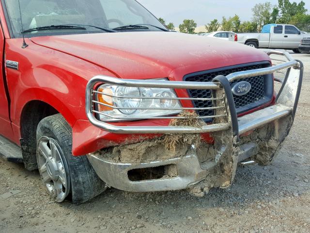 1FTRX12W64NC52726 - 2004 FORD F150 RED photo 9