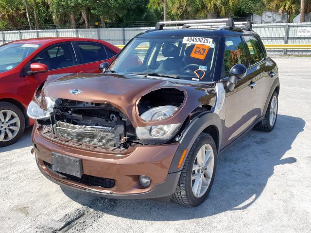 WMWZB3C57EWM32077 - 2014 MINI COOPER COU BROWN photo 2