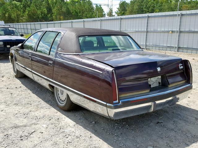 1G6DW52PXSR709141 - 1995 CADILLAC FLEETWOOD BURGUNDY photo 3