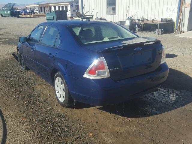 3FAHP06Z77R210955 - 2007 FORD FUSION S BLUE photo 3