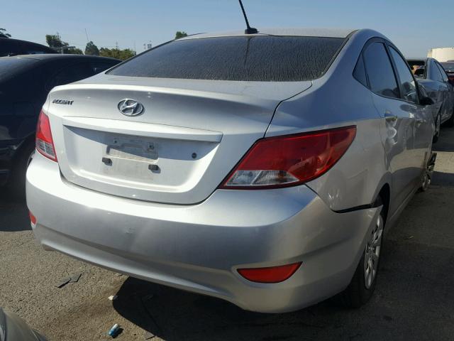 KMHCT4AE3GU953077 - 2016 HYUNDAI ACCENT SE SILVER photo 4