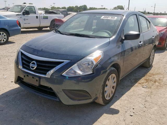 3N1CN7AP9FL813760 - 2015 NISSAN VERSA S BLUE photo 2