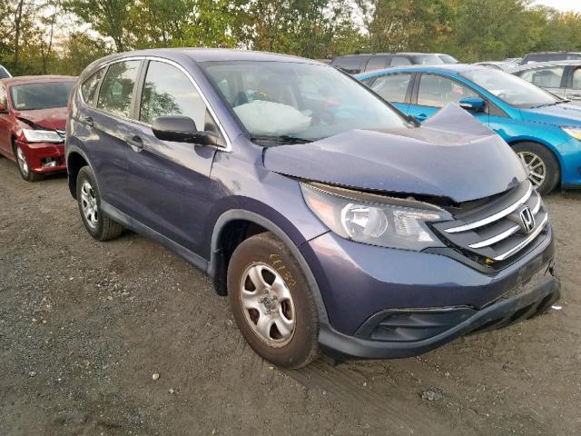 2HKRM3H3XDH515687 - 2013 HONDA CR-V LX BLUE photo 1