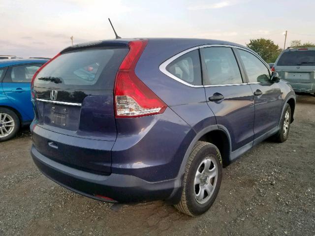 2HKRM3H3XDH515687 - 2013 HONDA CR-V LX BLUE photo 4