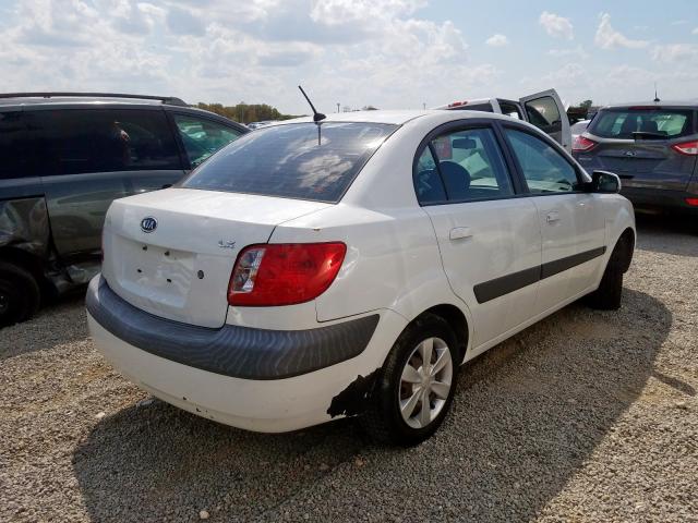 KNADE123366149506 - 2006 KIA RIO WHITE photo 4