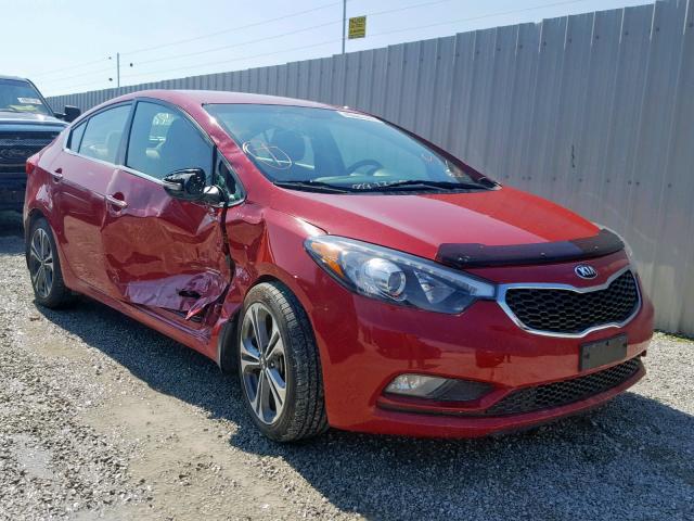 KNAFX4A87F5282101 - 2015 KIA FORTE EX RED photo 1