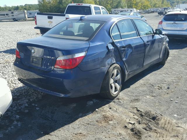 WBANF73506CG69123 - 2006 BMW 530 XI BLUE photo 4