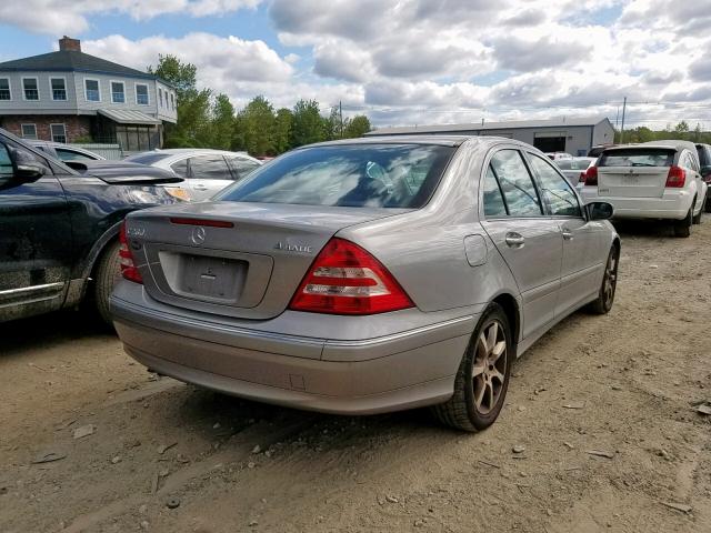 WDBRF92H57F923495 - 2007 MERCEDES-BENZ C 280 4MAT GRAY photo 4