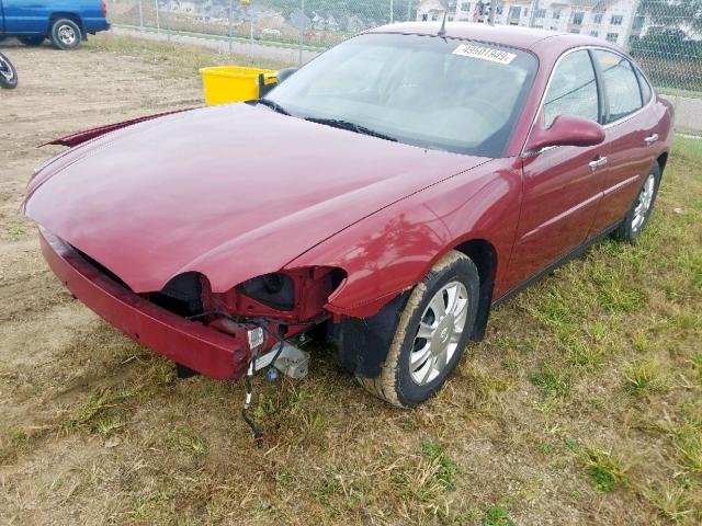 2G4WC532651228507 - 2005 BUICK LACROSSE C BURGUNDY photo 2