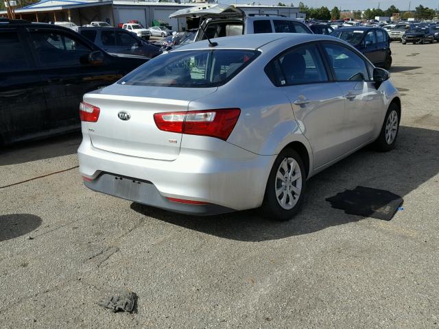 KNADM4A34G6611787 - 2016 KIA RIO LX SILVER photo 4