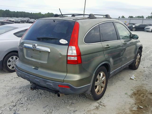 JHLRE38798C022362 - 2008 HONDA CR-V EXL GREEN photo 4