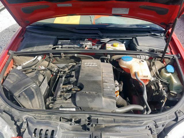 WAUAF78E68A010059 - 2008 AUDI A4 2.0T RED photo 7