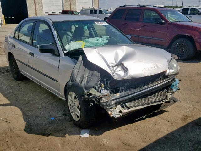 1HGES16324L022742 - 2004 HONDA CIVIC DX V SILVER photo 1