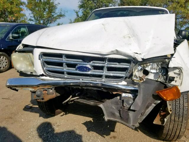 1FTYR10U92TA16913 - 2002 FORD RANGER WHITE photo 9