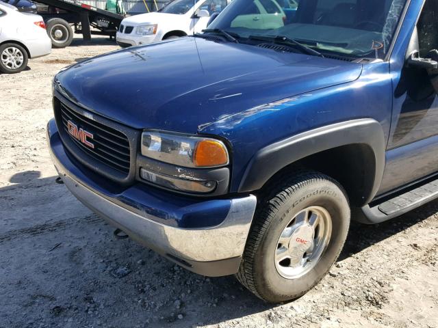 1GKEK13T51R193050 - 2001 GMC YUKON BLUE photo 9