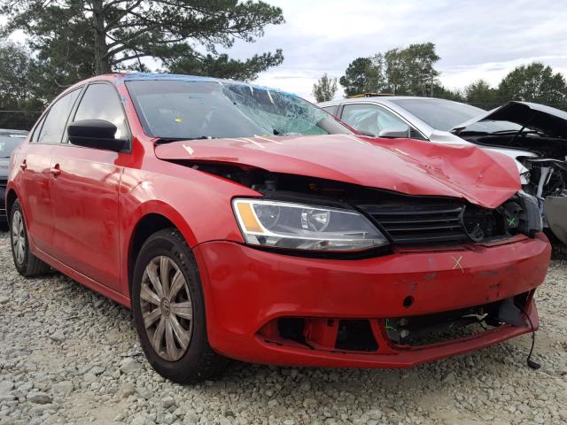 3VW2K7AJXCM366825 - 2012 VOLKSWAGEN JETTA BASE RED photo 1