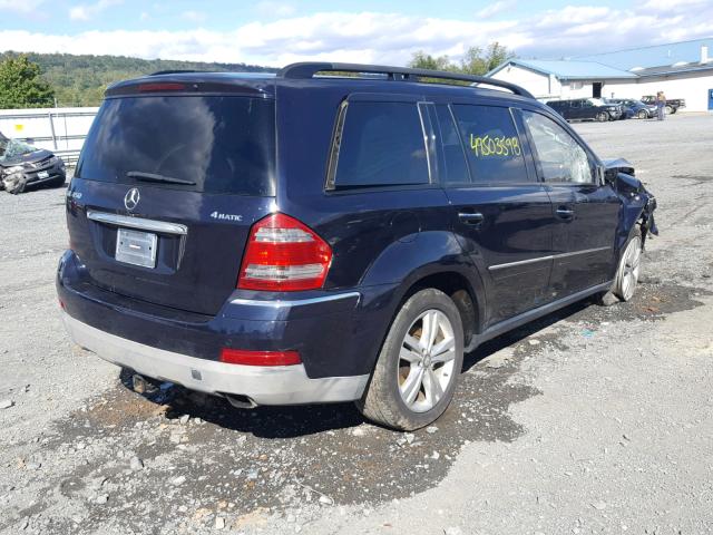 4JGBF71E47A207517 - 2007 MERCEDES-BENZ GL 450 4MA BLUE photo 4