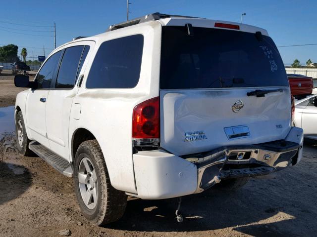 5N1AA08A24N715865 - 2004 NISSAN ARMADA SE WHITE photo 3