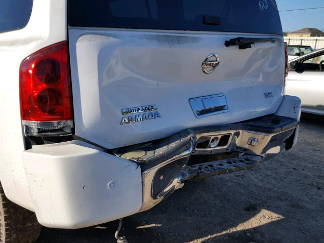 5N1AA08A24N715865 - 2004 NISSAN ARMADA SE WHITE photo 9