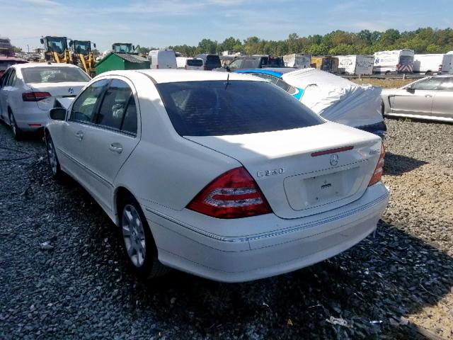 WDBRF87H06F798620 - 2006 MERCEDES-BENZ C 350 4MAT WHITE photo 3