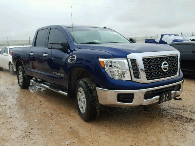 1N6BA1F30HN568077 - 2017 NISSAN TITAN XD S BLUE photo 1