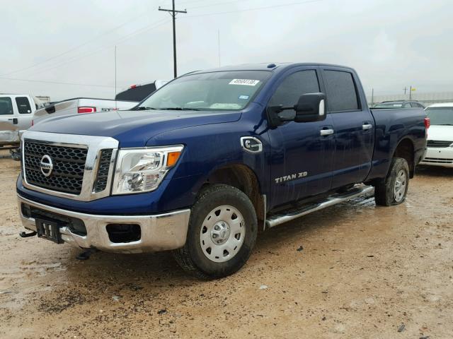 1N6BA1F30HN568077 - 2017 NISSAN TITAN XD S BLUE photo 2