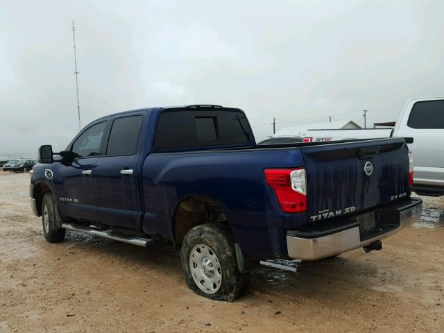 1N6BA1F30HN568077 - 2017 NISSAN TITAN XD S BLUE photo 3