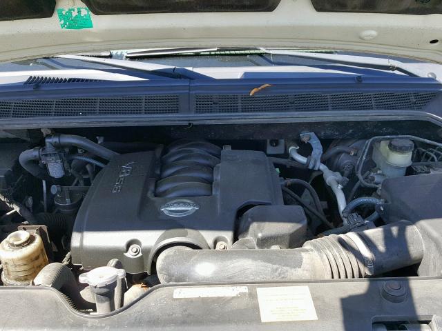 5N1AA08B35N722947 - 2005 NISSAN ARMADA SE WHITE photo 7