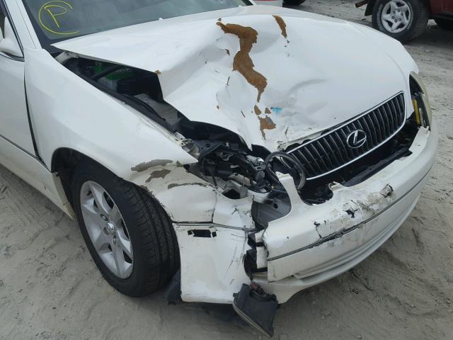 JT8BD69S350206150 - 2005 LEXUS GS 300 WHITE photo 9