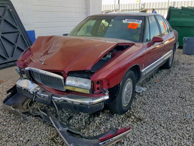 1G4CU5212TH619706 - 1996 BUICK PARK AVENU MAROON photo 2