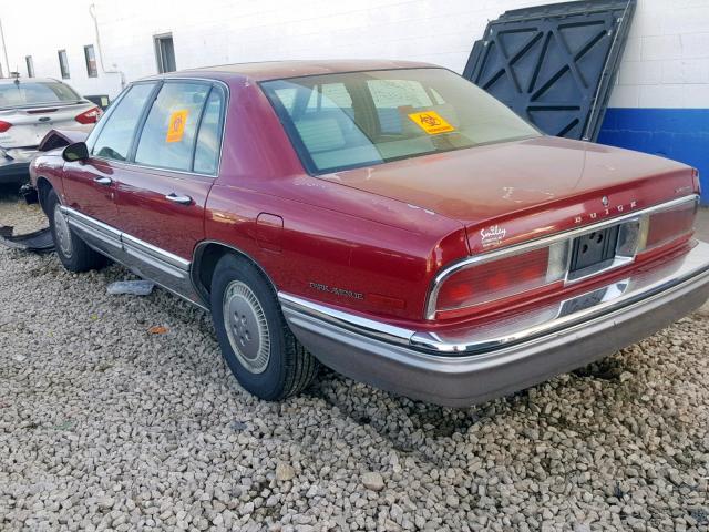 1G4CU5212TH619706 - 1996 BUICK PARK AVENU MAROON photo 3