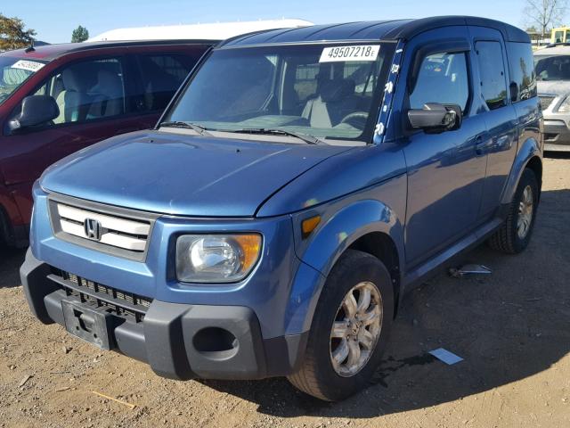 5J6YH28777L003442 - 2007 HONDA ELEMENT EX BLUE photo 2