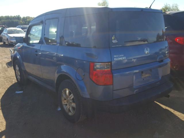 5J6YH28777L003442 - 2007 HONDA ELEMENT EX BLUE photo 3