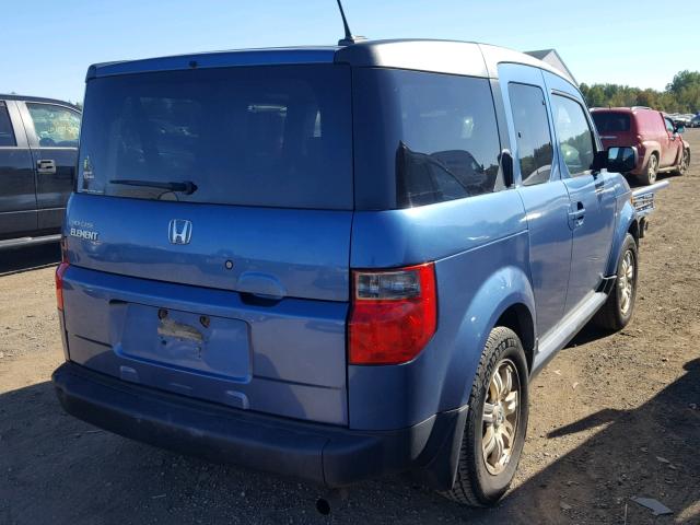 5J6YH28777L003442 - 2007 HONDA ELEMENT EX BLUE photo 4