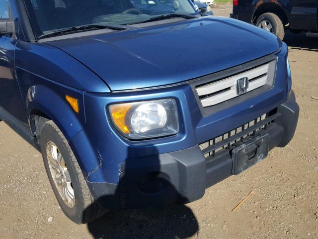 5J6YH28777L003442 - 2007 HONDA ELEMENT EX BLUE photo 9