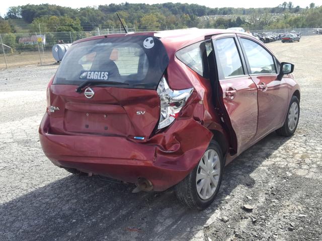 3N1CE2CP2GL378582 - 2016 NISSAN VERSA NOTE RED photo 4