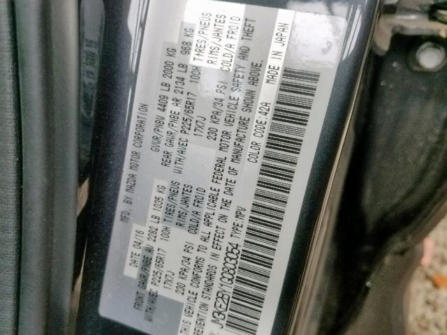 JM3KE2BY1G0803054 - 2016 MAZDA CX-5 SPORT BLACK photo 10