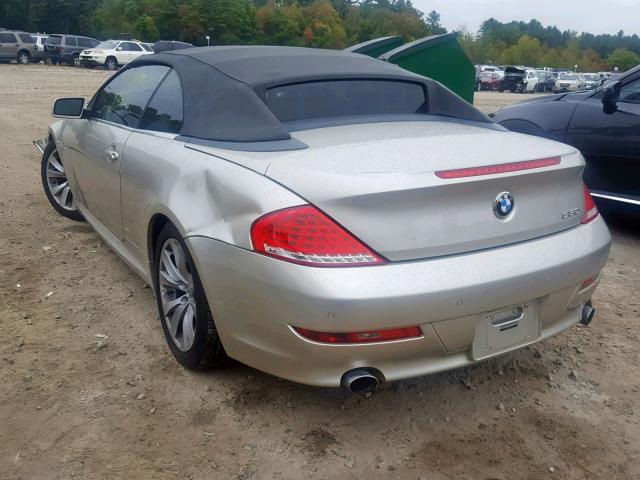 WBAEB53598CX58057 - 2008 BMW 650 I BEIGE photo 3