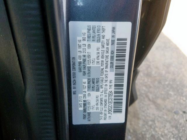 JM3KE2CY2E0370534 - 2014 MAZDA CX-5 TOURI GRAY photo 10